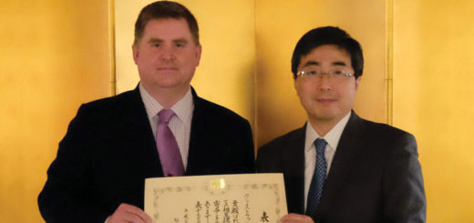 [:en]Christopher Clement receiving the Japanese Ambassador’s Award[:]