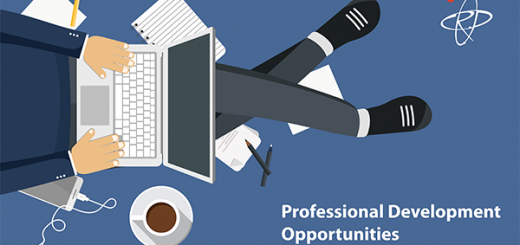 An illustration of someone working on a laptop, with a cup of coffee beside them
