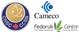 CNSC, Cameco, and Fedoruk Centre logos