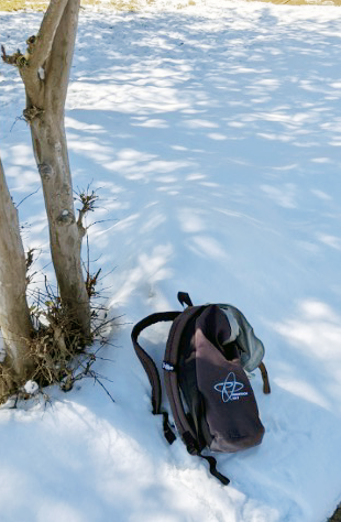 Sasky Pack in the snow