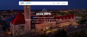 A website banner advertising IRPA 2022