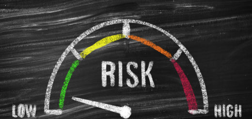 a gauge indicating low risk