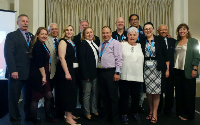 CRPA past presidents gathered for a photo at the recent CRPA conference in Halifax, NS. From left to right: Jeff Dovyak, Valerie Phelan, Mike Grey, Leah Shuparski-Miller, Ed Waller, Diana Moscu, Ali Shoustarian, Gary Wilson, Pauline Jones, Stephane Jean-Francois, Tanya Vlaskalin, Sunil Choubal, and Michele Legare.